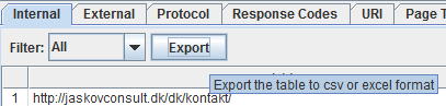 The Export-button